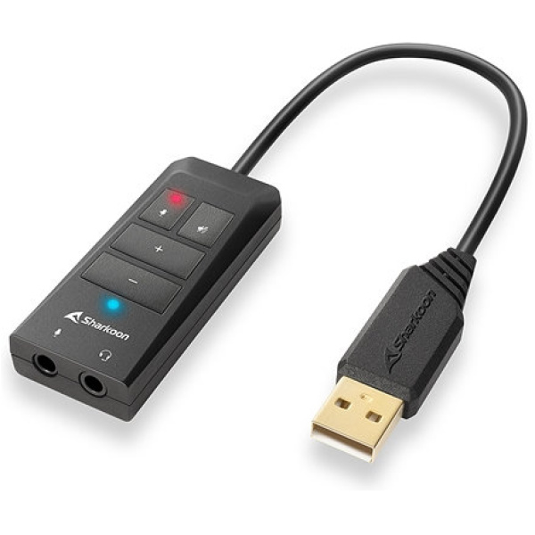 Tarjeta sonido sharkoon sb2 usb 2x3.5mm