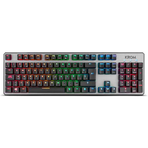 Teclado gaming krom kernel usb retroiluminado