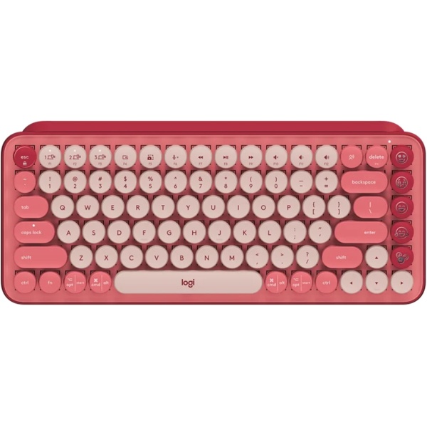 Teclado logitech pop keys heartbreaker rosa