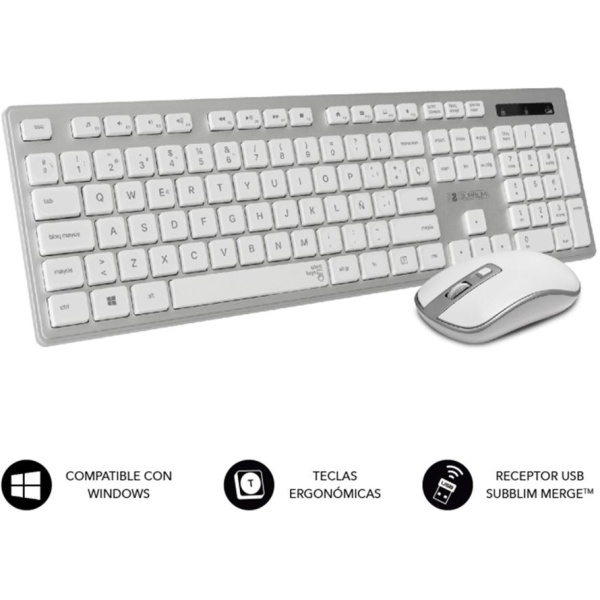 Teclado raton subblim subkbw ceke10 inalambrico