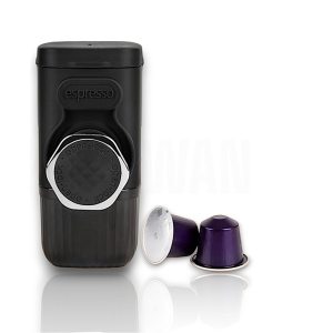 Mini Máquina de Café Expresso Portátil, Operación Manual y Compatible con Cápsulas