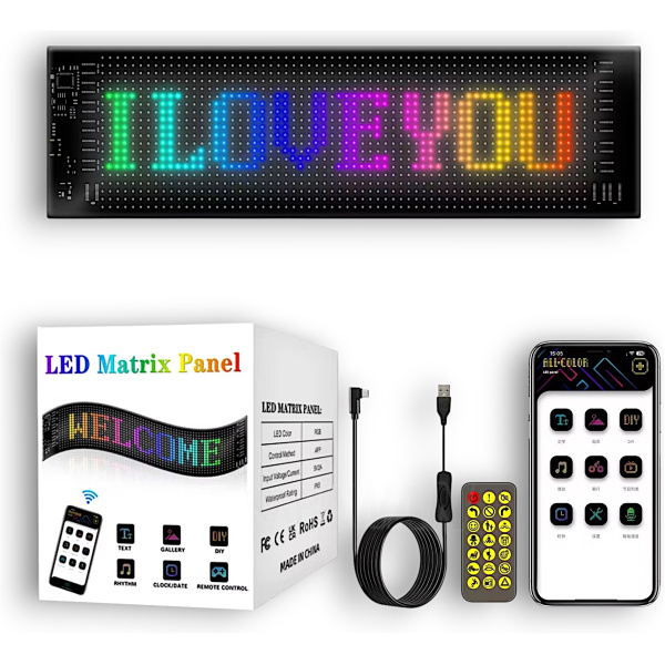 Panel LED Matrix Reprogramable, con Control por Aplicación | Karawan
