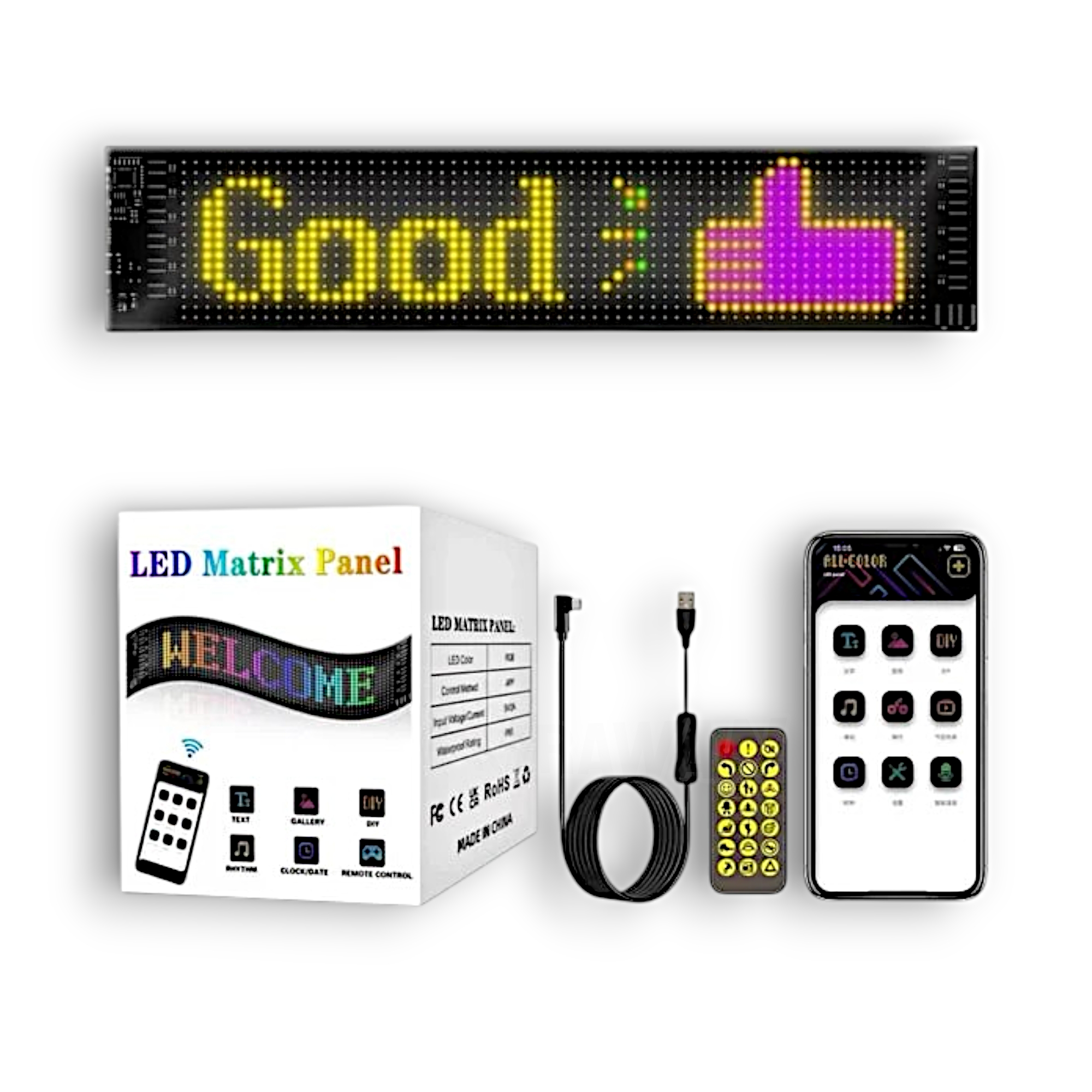 Panel LED Matrix Reprogramable, con Control por Aplicación | Karawan