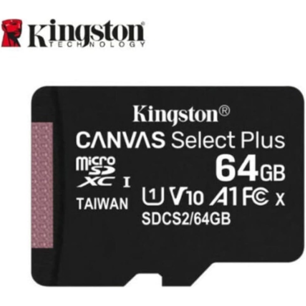 Kingston microSD canvas 64GB 100MBPS