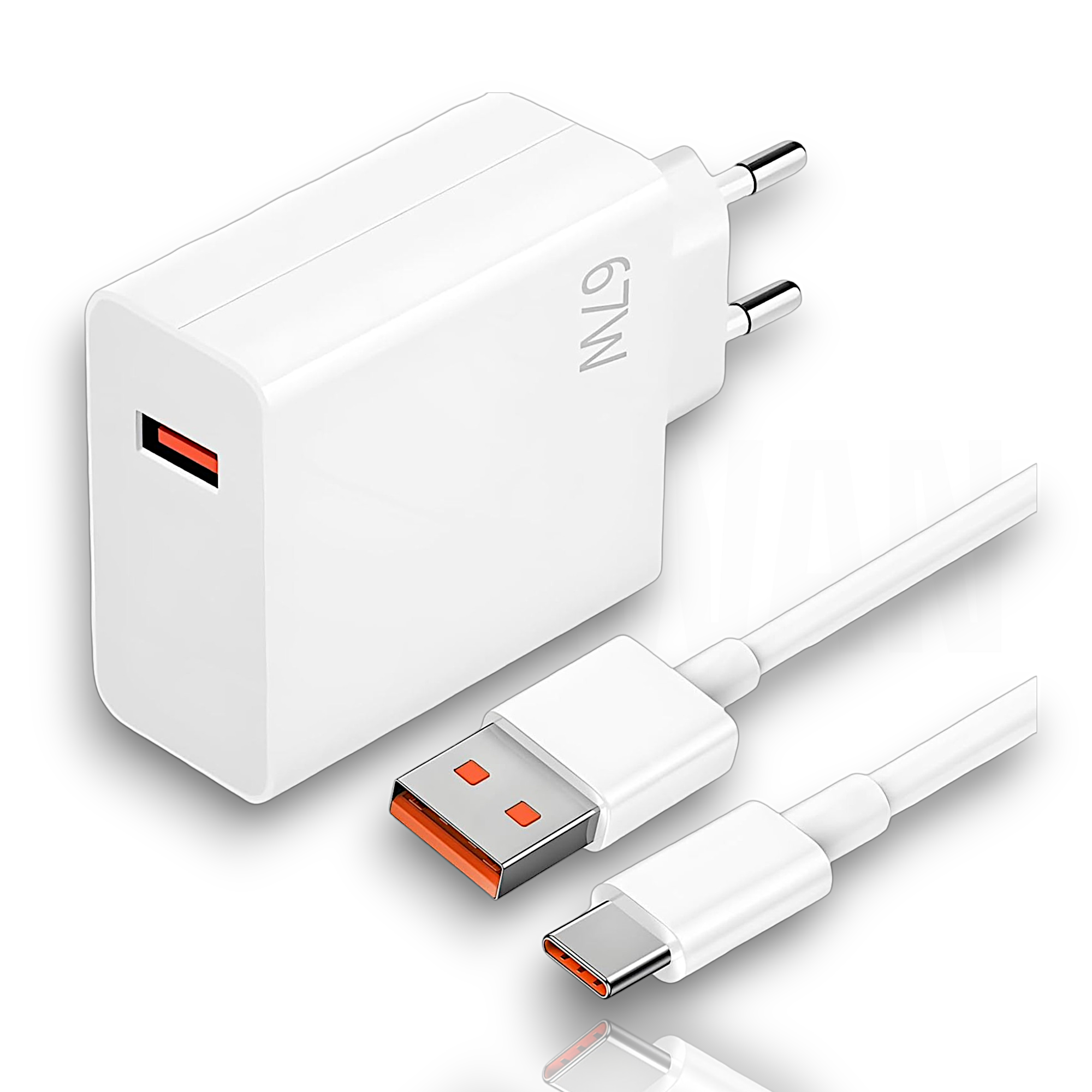 Cargador Rápido de 67w + Cable Usb Tipo C