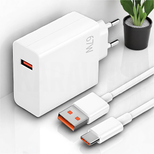 Cargador Rápido de 67w + Cable Usb Tipo C