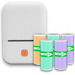 Mini Impresora de Etiquetas de Código de Barras Portátil L + Papel