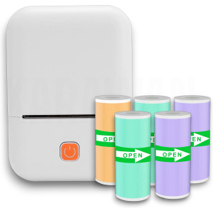 Mini Impresora de Etiquetas de Código de Barras Portátil L + Papel