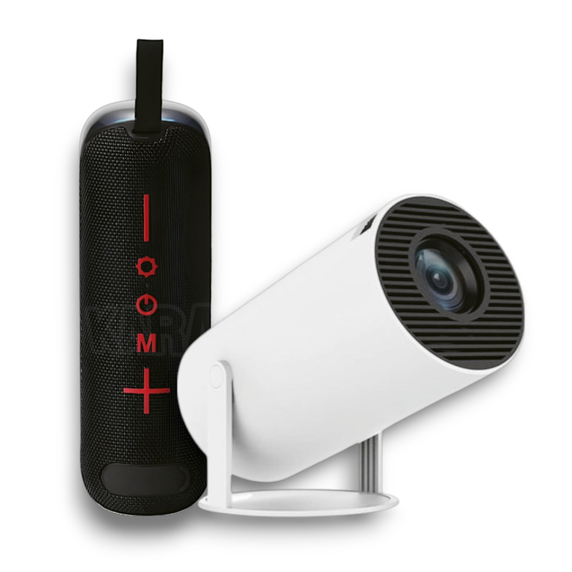 Set Proyector Portátil HY300 4K + Altavoz Bluetooth TG 384